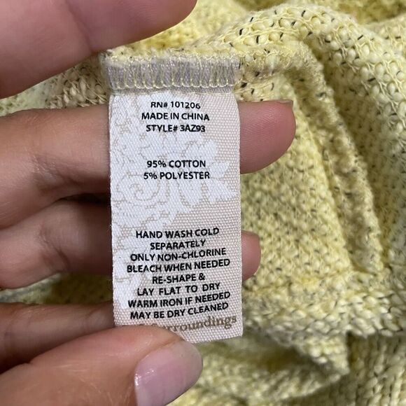 Soft Surroundings Lagenlook Pullover Tunic Sweater Yellow Size MP Petite Medium - Picture 9 of 10